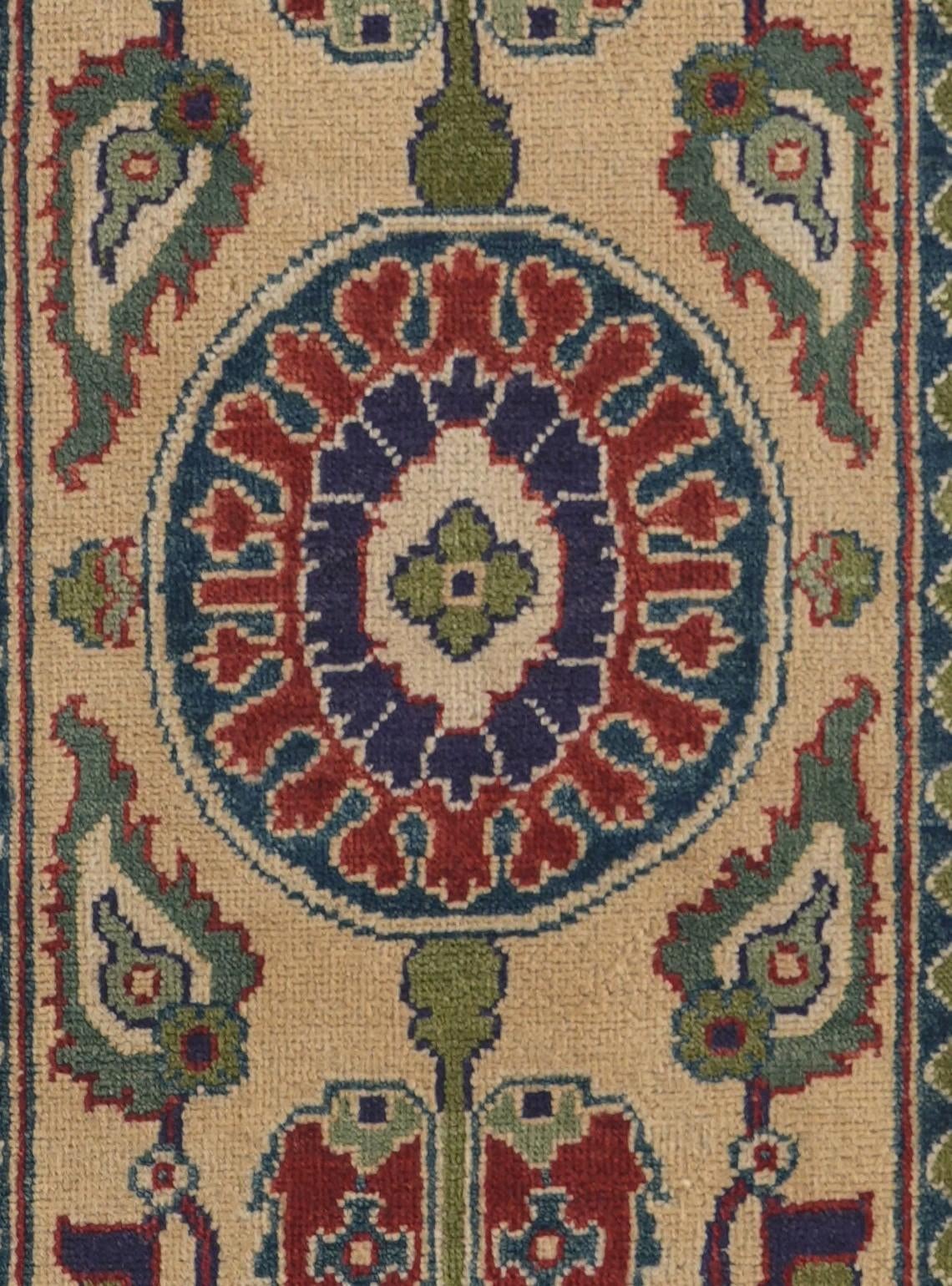 2' 11 x 9' 9 Hand Knotted Kazak Runner Rug