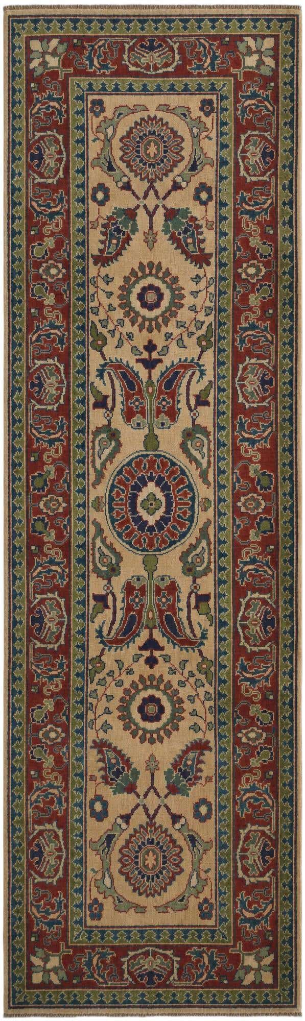 2' 11 x 9' 9 Hand Knotted Kazak Runner Rug