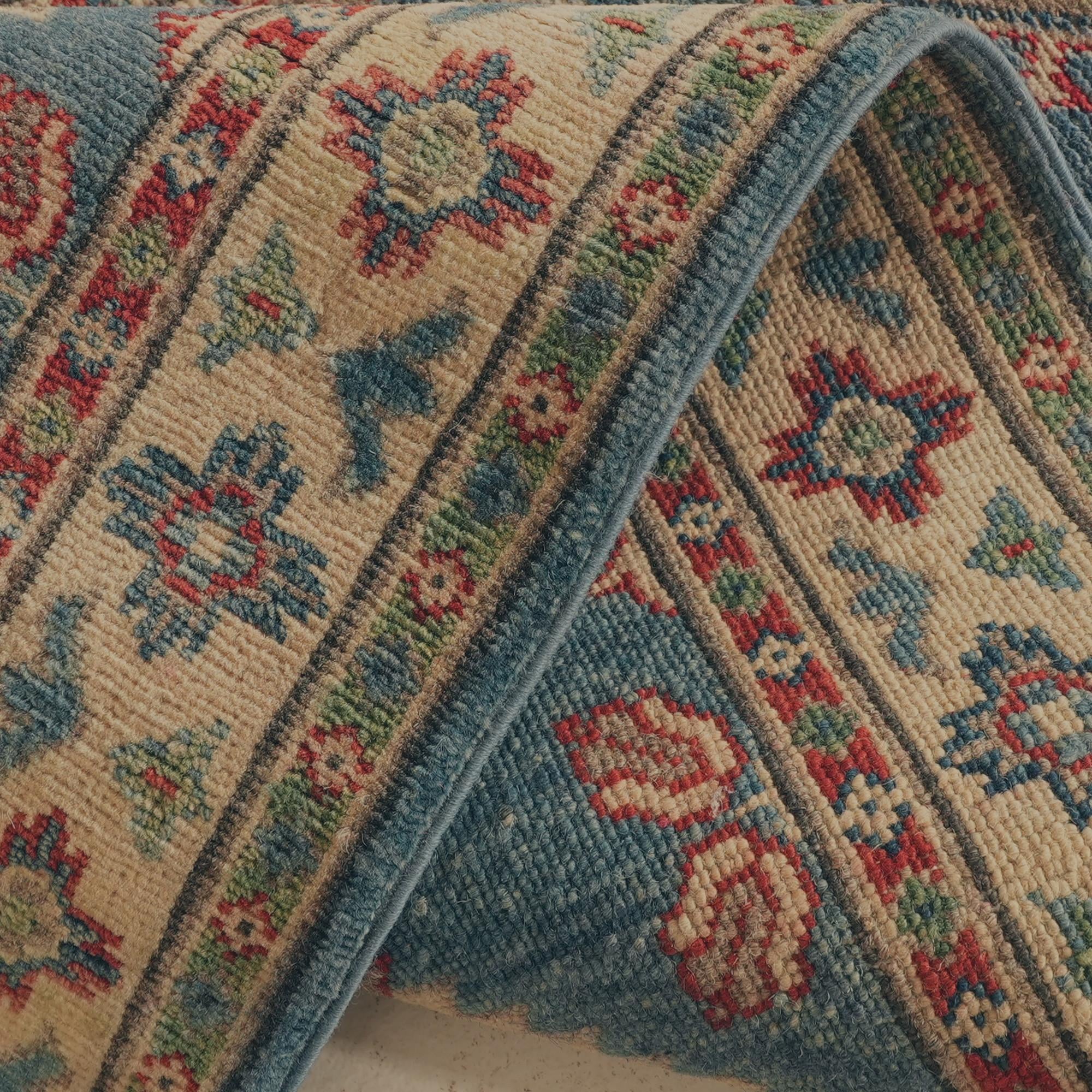2' 7 x 9' 7 Hand Knotted Kazak Runner Rug