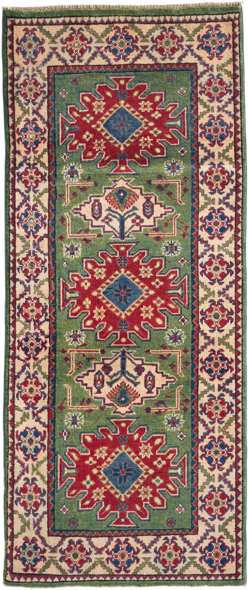 Detail image 2 of 10: 2' 8 x 6' 4 Hand Knotted Kazak Runner Rug