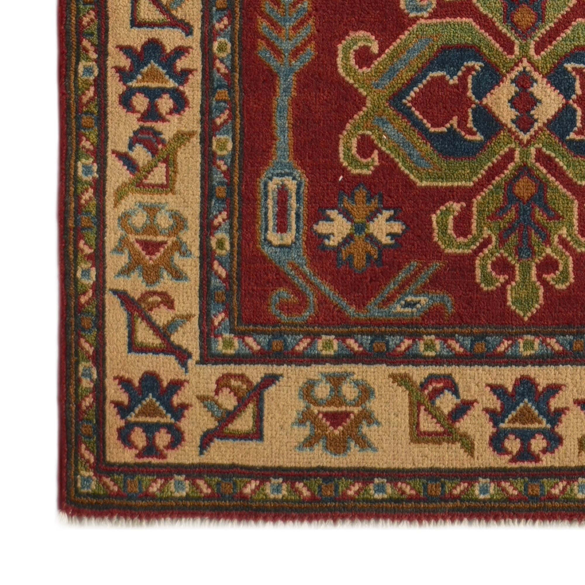 Detail image 7 of 10: 2' 8 x 9' 5 Hand Knotted Kazak Runner Rug