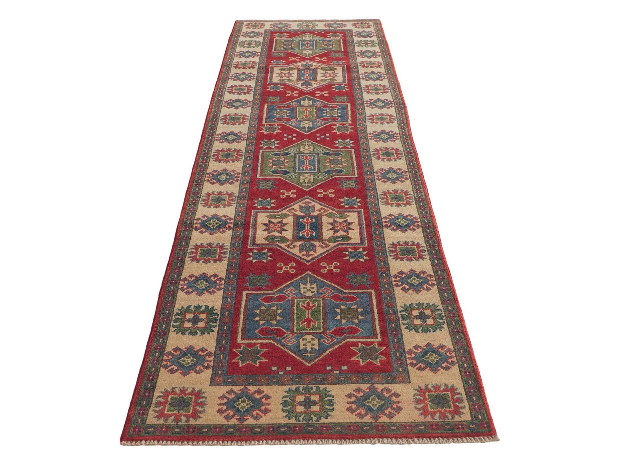 2' 8 x 9' 11 Hand Knotted Kazak Runner Rug