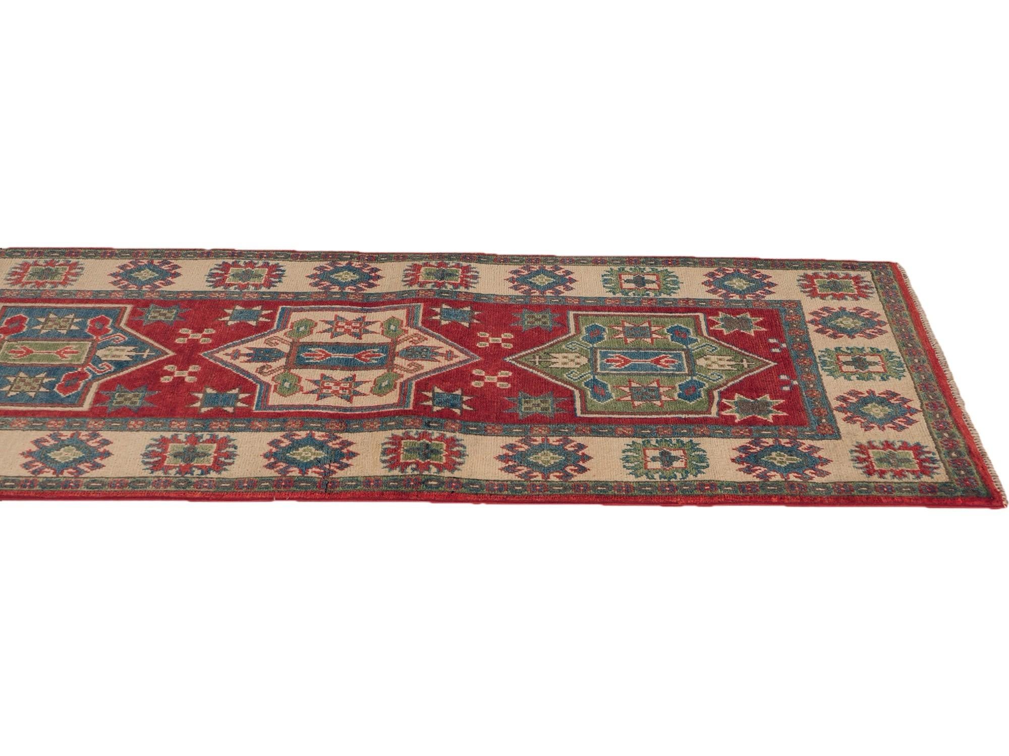 2' 8 x 9' 11 Hand Knotted Kazak Runner Rug