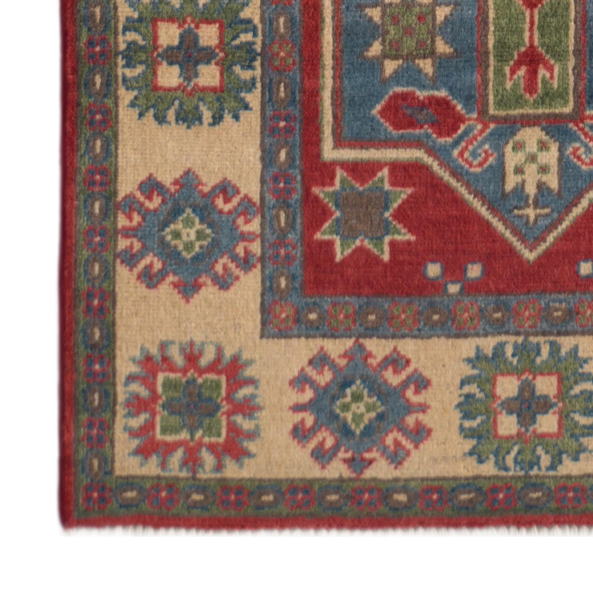 2' 8 x 9' 11 Hand Knotted Kazak Runner Rug