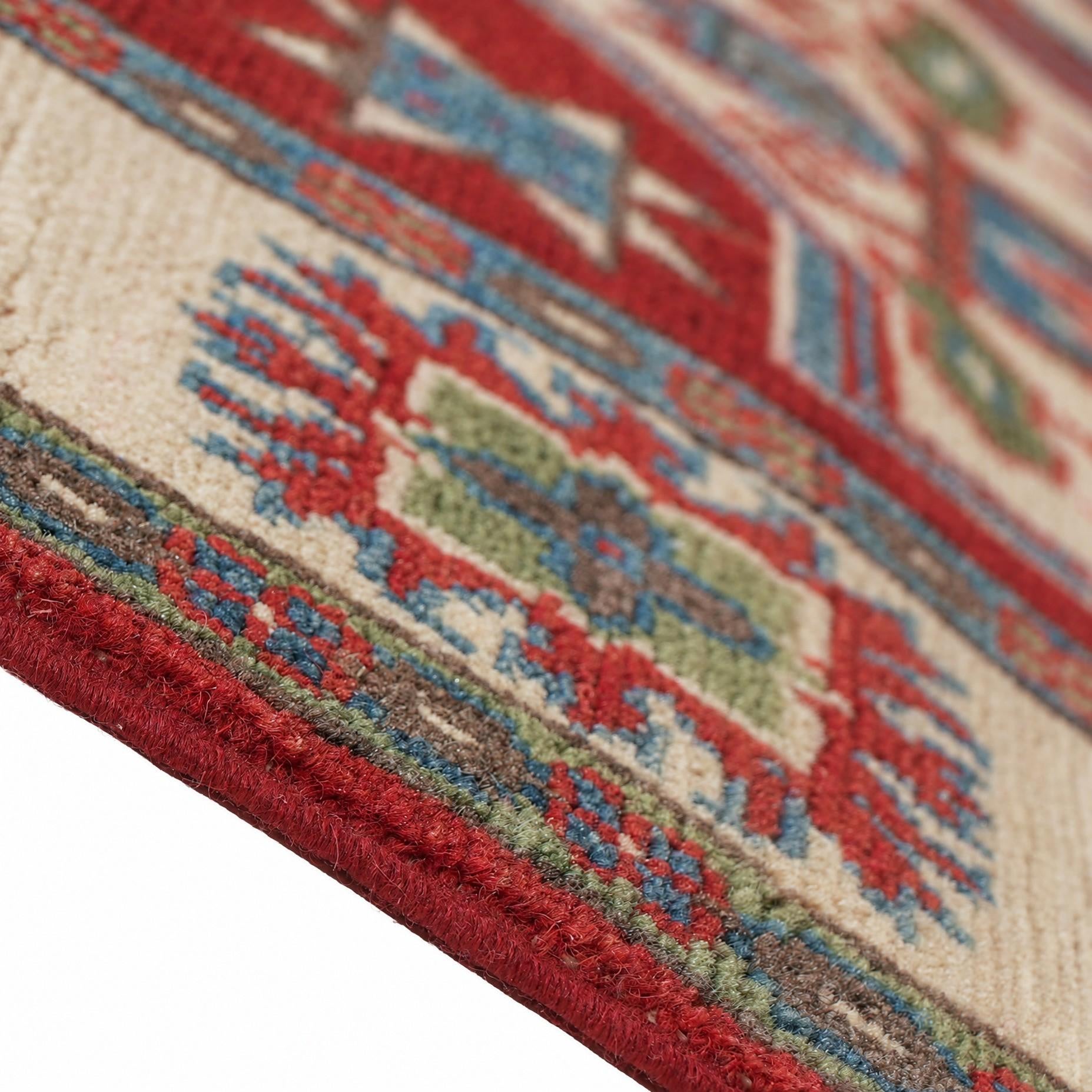 2' 8 x 9' 11 Hand Knotted Kazak Runner Rug