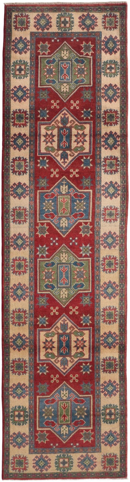 2' 8 x 9' 11 Hand Knotted Kazak Runner Rug