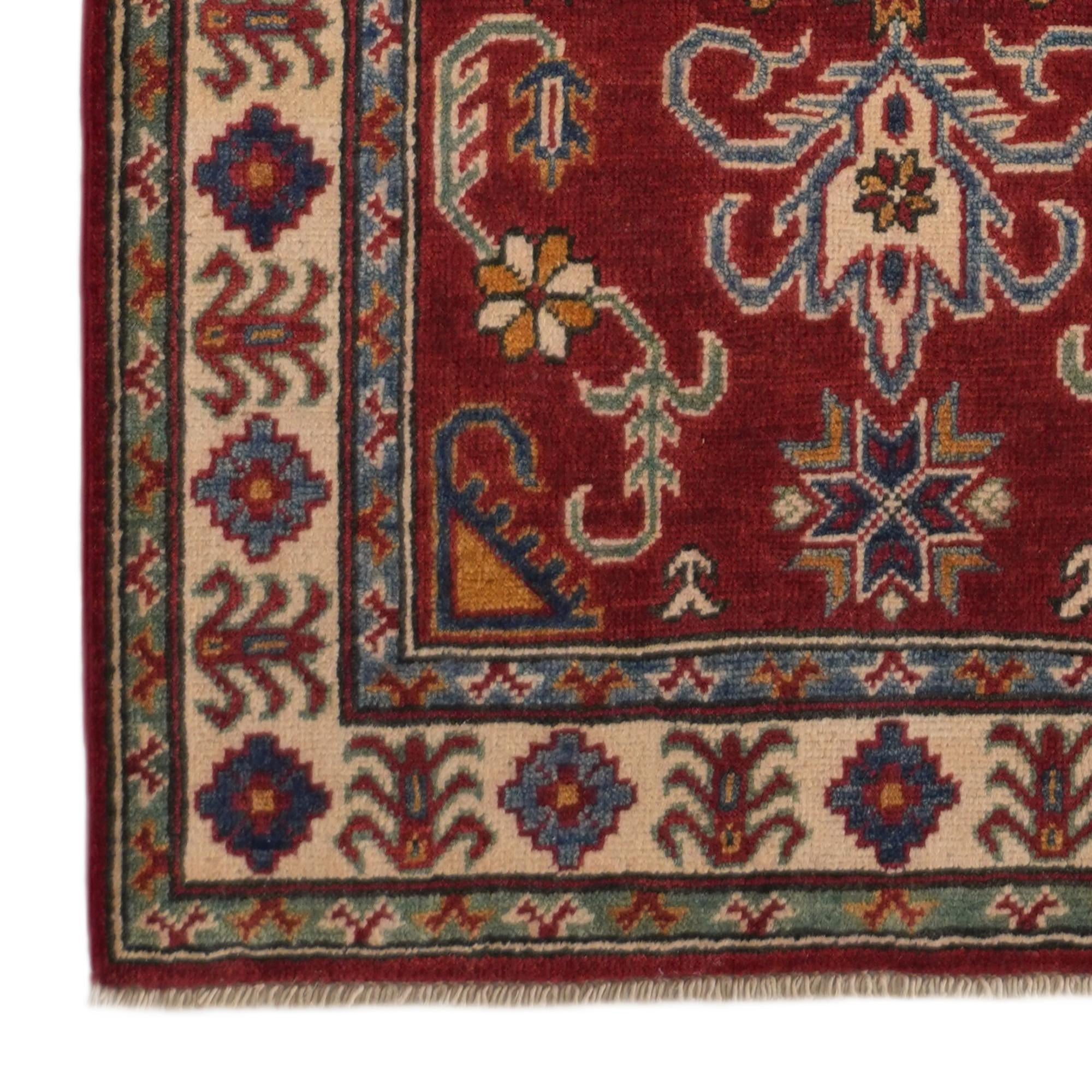 2' 10 x 9' 5 Hand Knotted Kazak Runner Rug