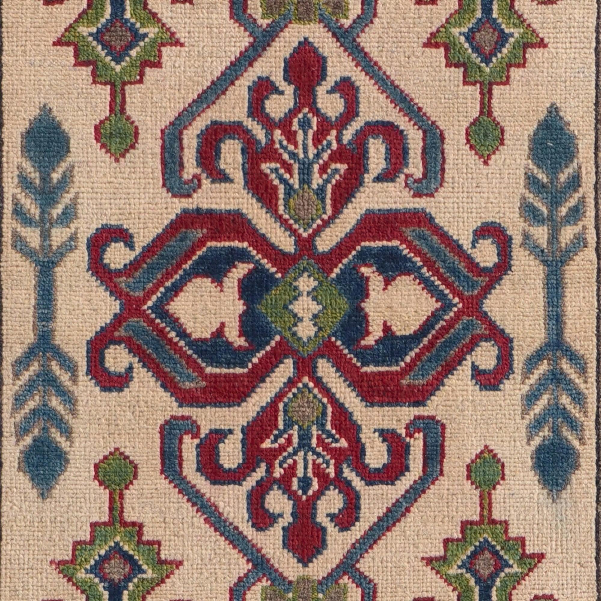80cm x 295cm Hand Knotted Kazak Runner Rug