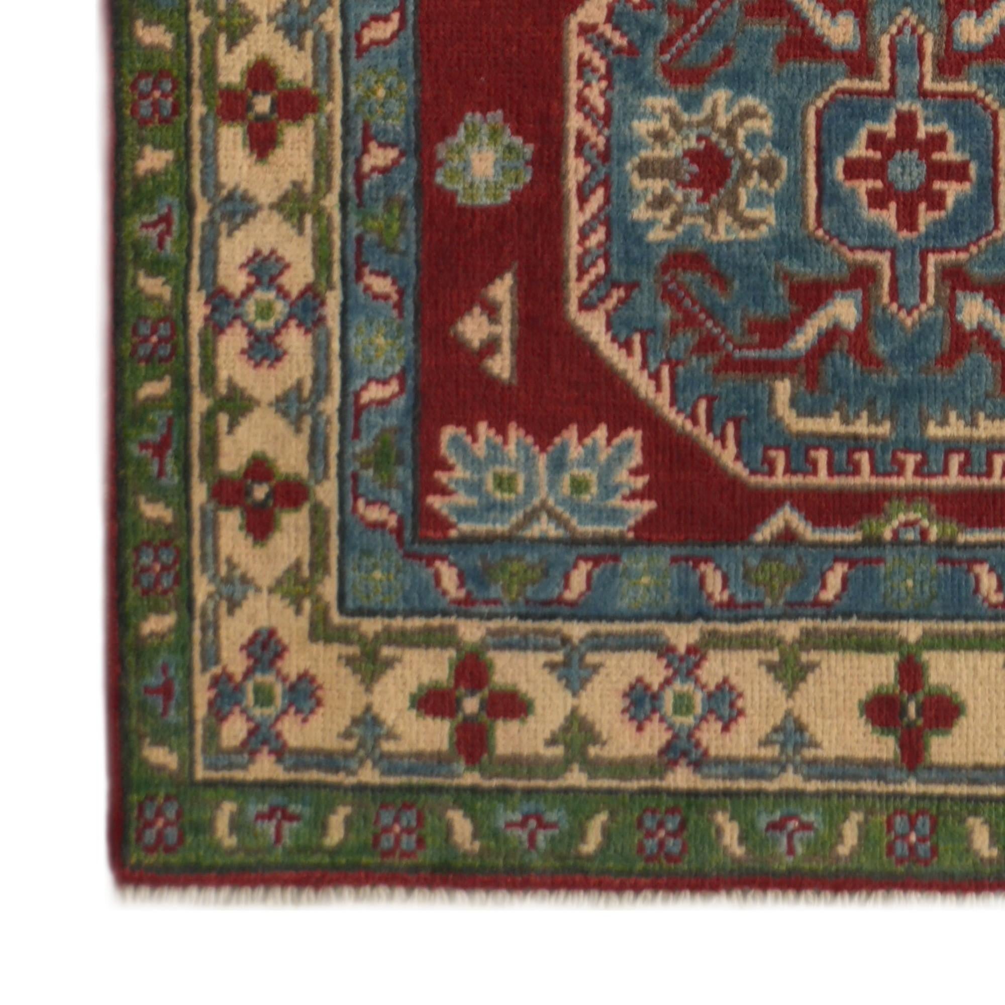 80cm x 300cm anudado a mano Kazak Alfombra Pasillera