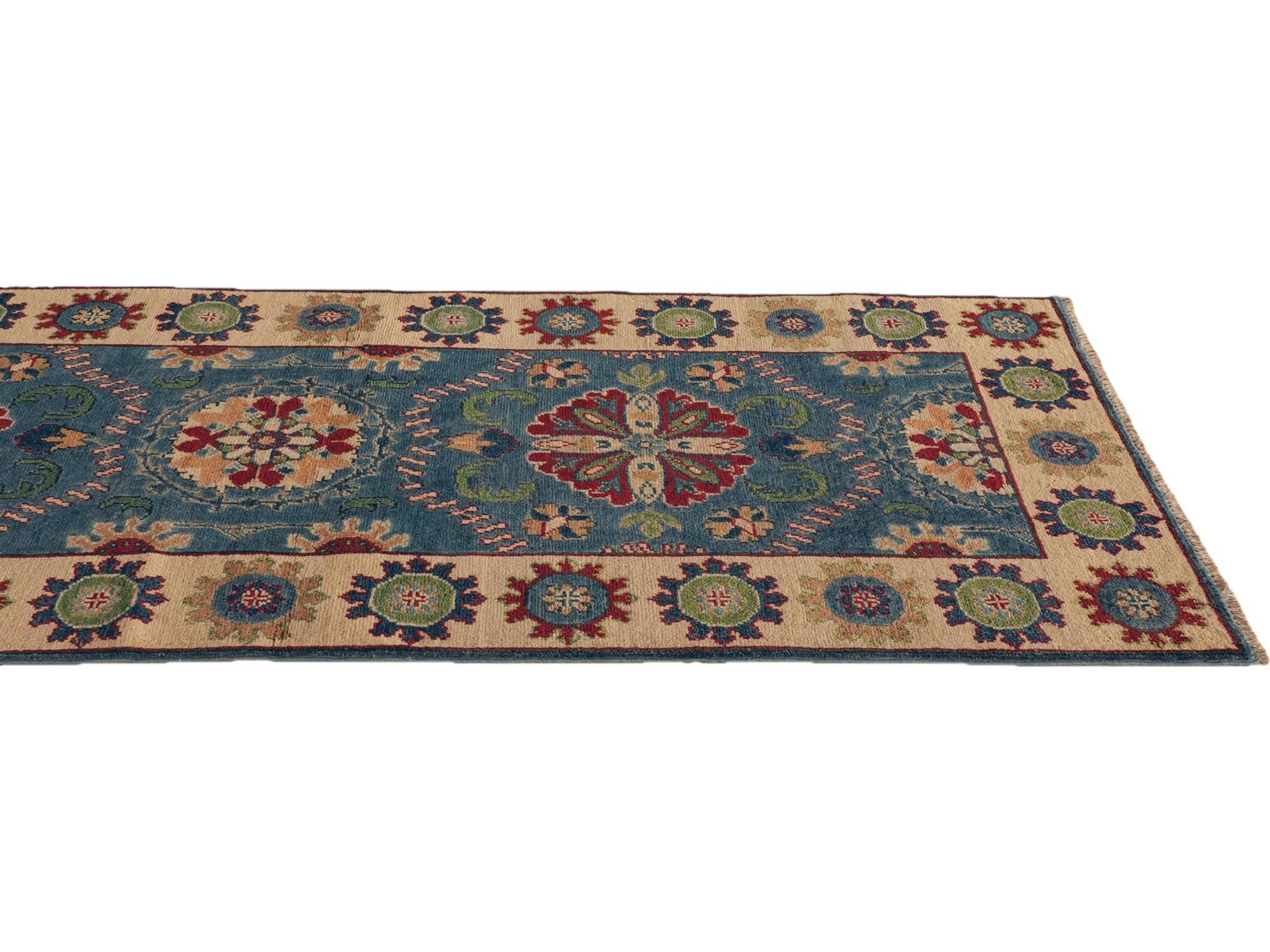 Detail image 6 of 10: 2' 9 x 9' 9 Hand Knotted Kazak Runner Rug