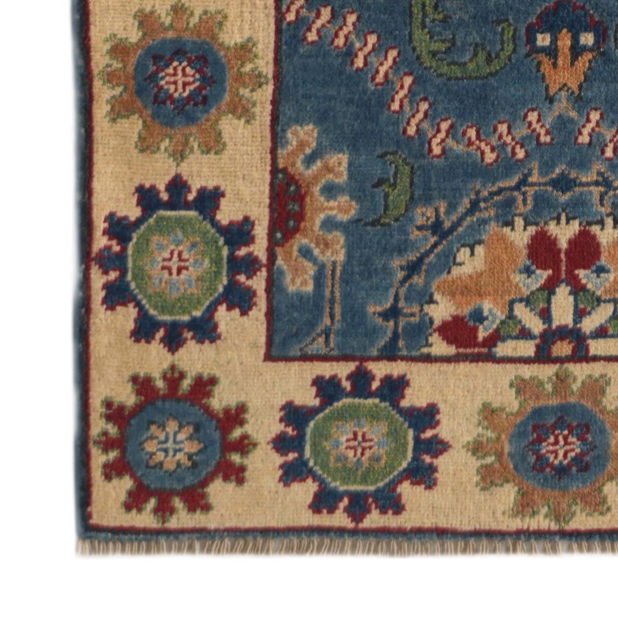Detail image 7 of 10: 2' 9 x 9' 9 Hand Knotted Kazak Runner Rug