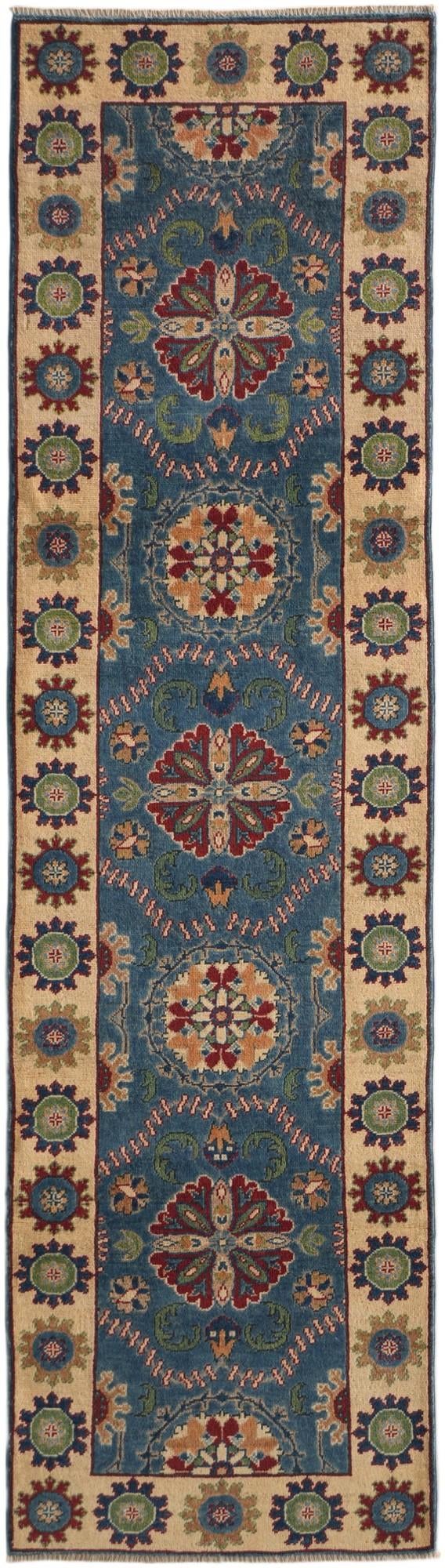 Detail image 2 of 10: 2' 9 x 9' 9 Hand Knotted Kazak Runner Rug