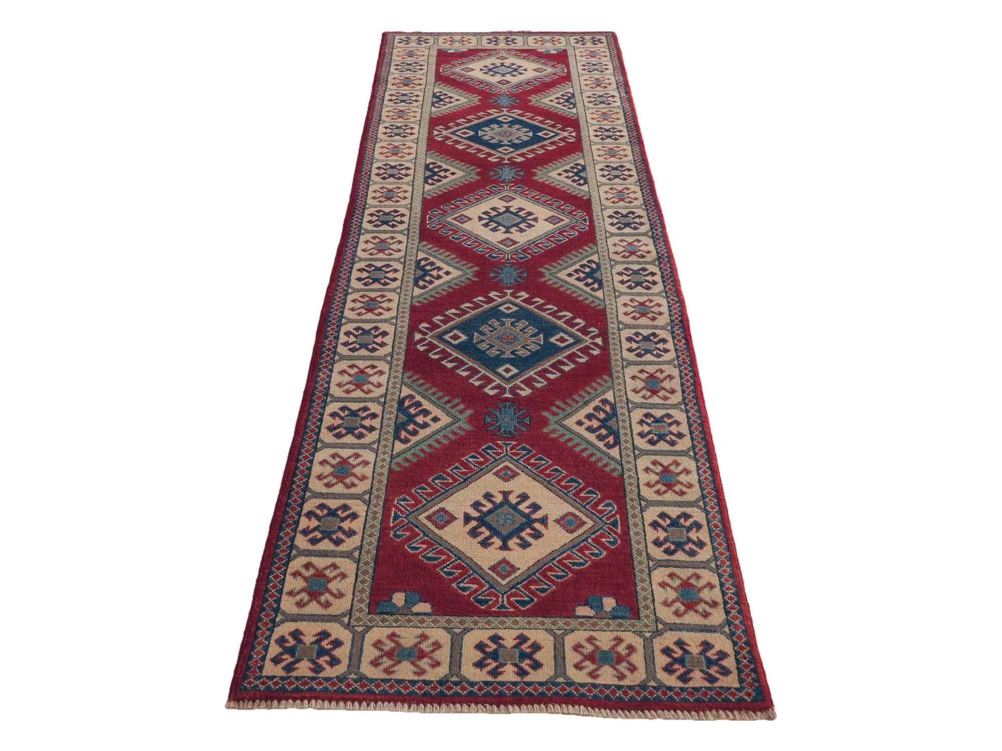 2' 8 x 9' 4 Hand Knotted Kazak Runner Rug