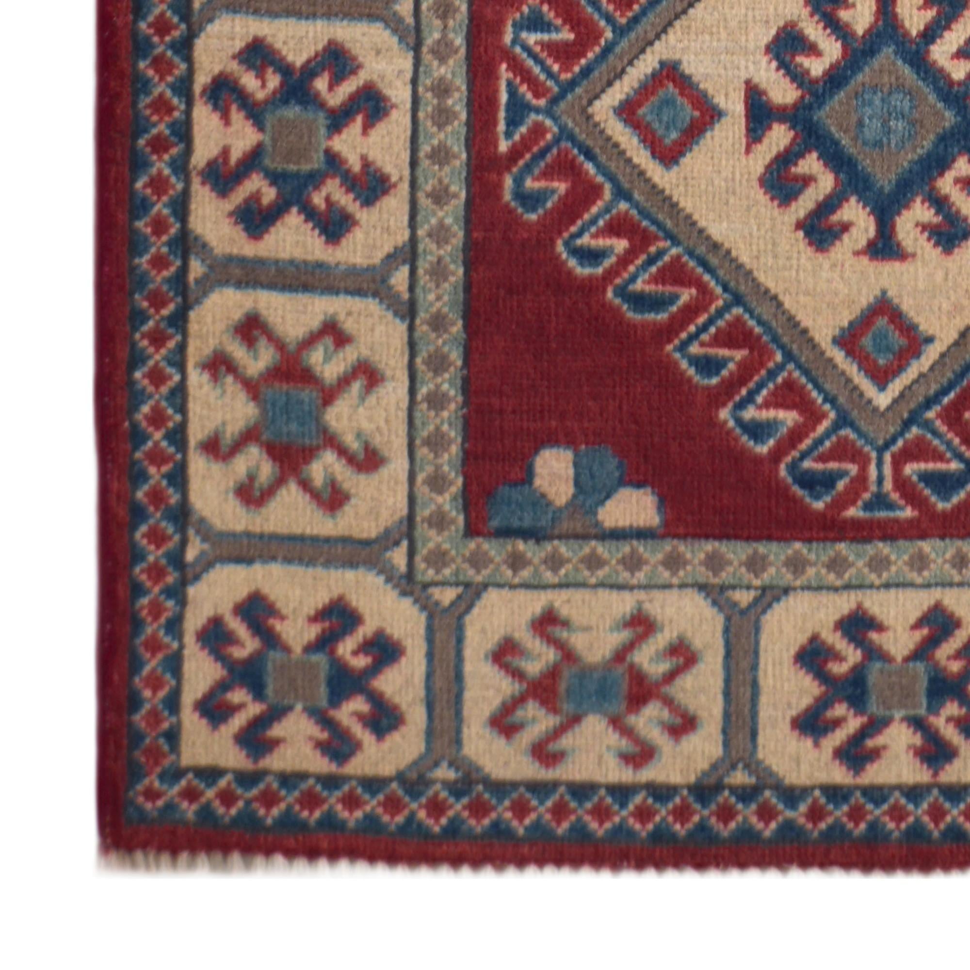 2' 8 x 9' 4 Hand Knotted Kazak Runner Rug