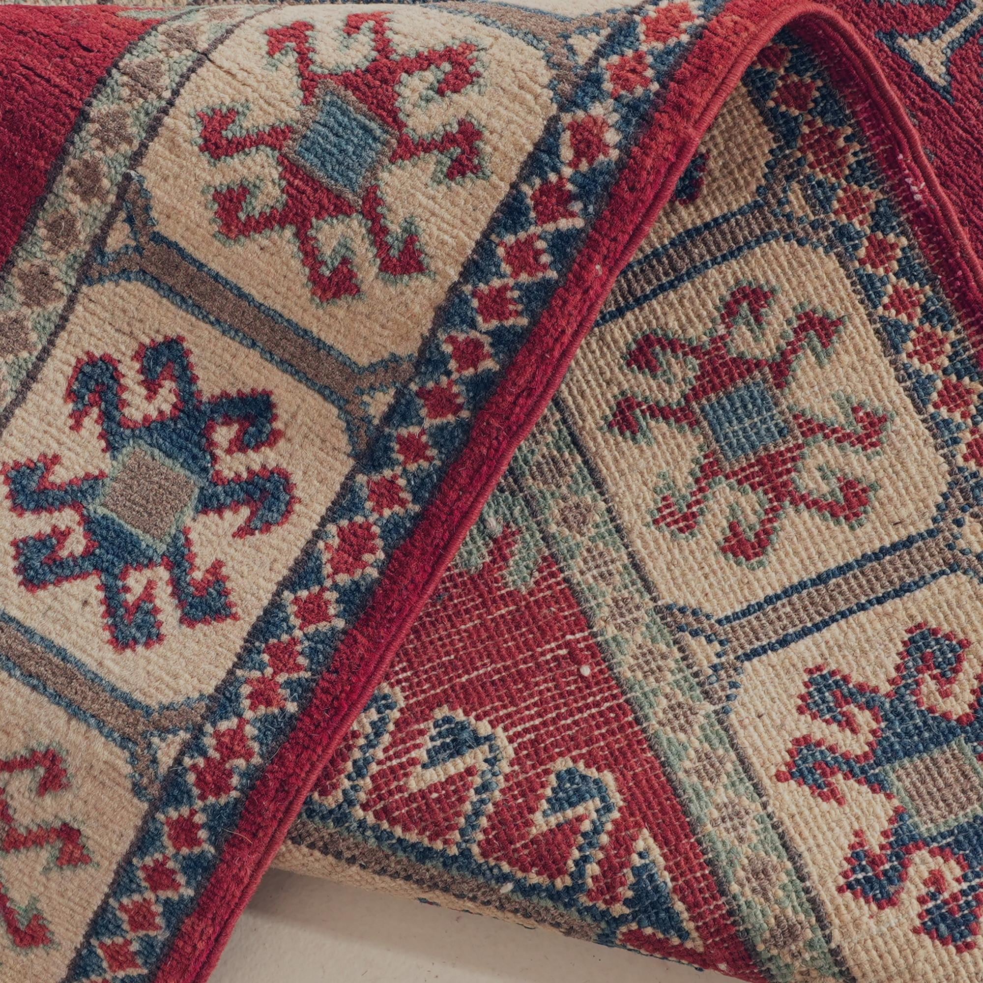 2' 8 x 9' 4 Hand Knotted Kazak Runner Rug