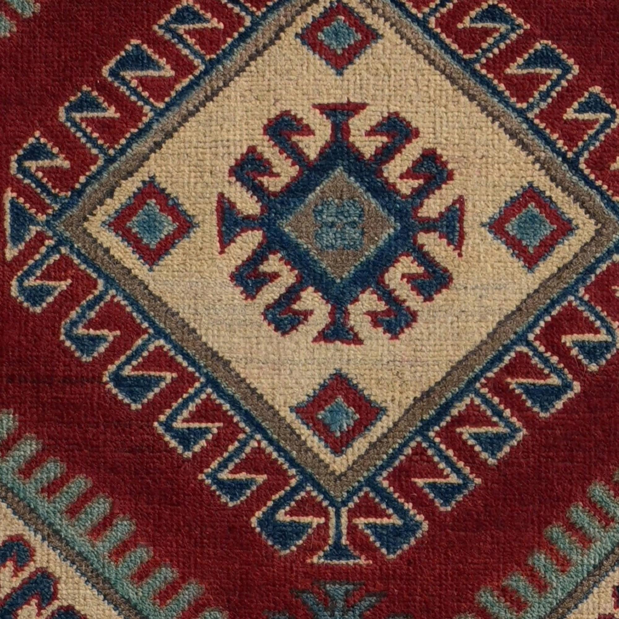 2' 8 x 9' 4 Hand Knotted Kazak Runner Rug