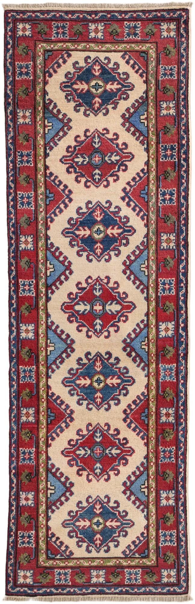 2' x 6' 2 Hand Knotted Kazak Runner Rug