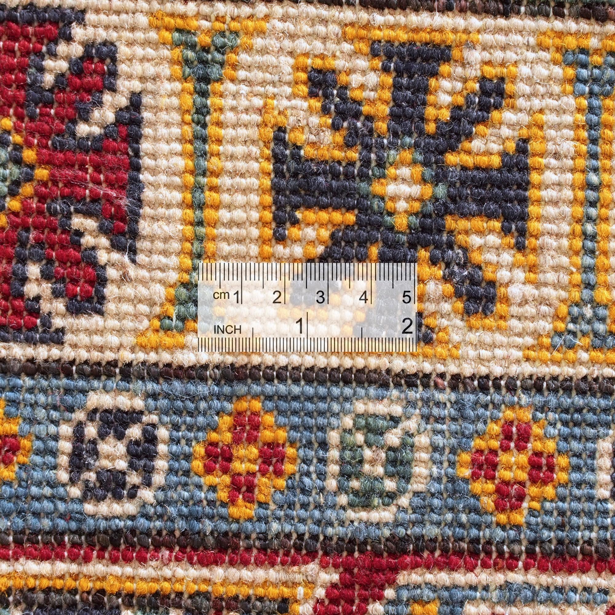 2' 10 x 9' 4 Hand Knotted Kazak Runner Rug