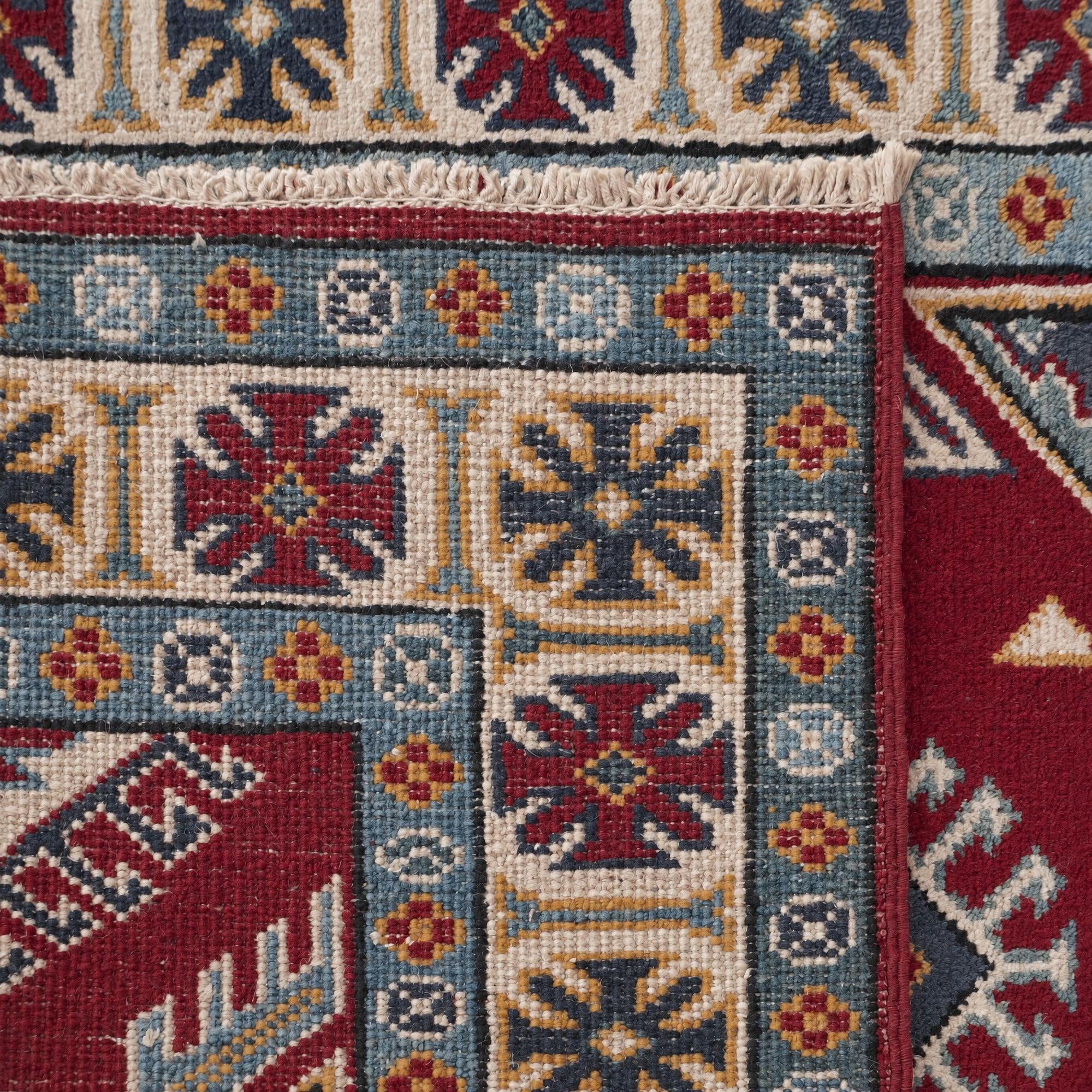 2' 10 x 9' 4 Hand Knotted Kazak Runner Rug