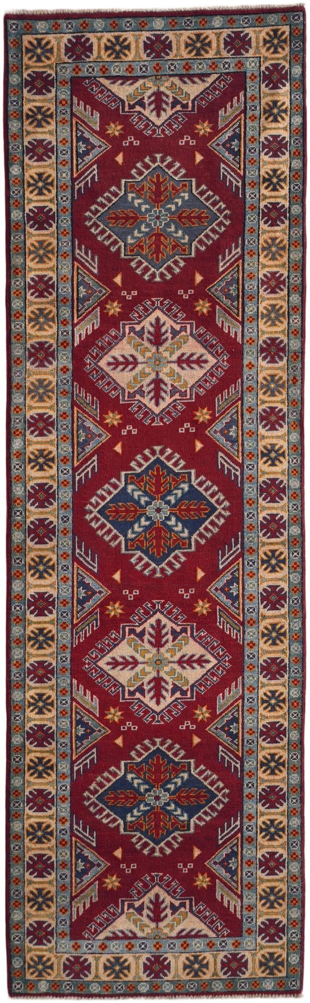 2' 10 x 9' 4 Hand Knotted Kazak Runner Rug