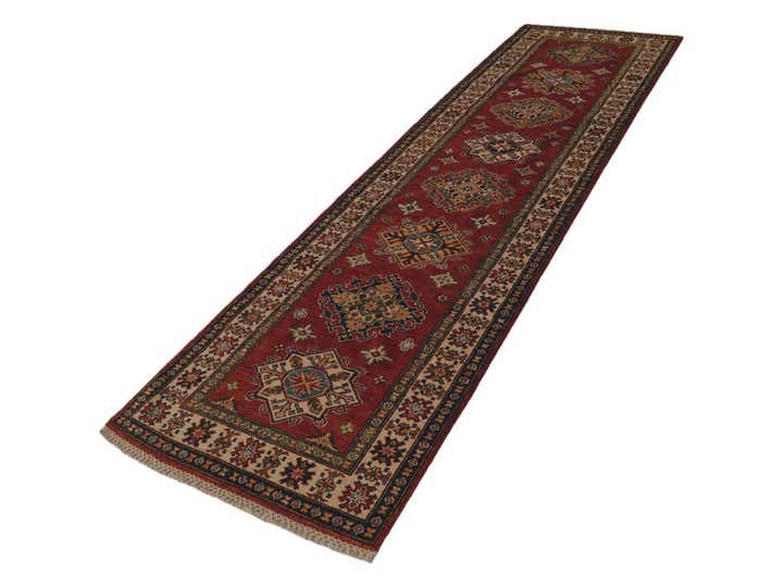 2' 9 x 9' 9 Hand Knotted Kazak Runner Rug
