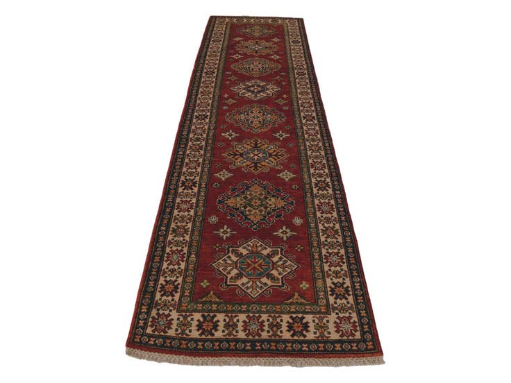 Detail image of 2' 9 x 9' 9 Hand Knotted Kazak Runner Rug