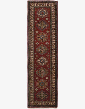 2' 9 x 9' 9 Hand Knotted Kazak Runner Rug
