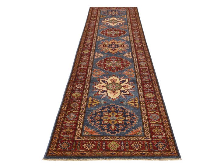 Detail image of 2' 7 x 10' 9 Hand Knotted Kazak Runner Rug