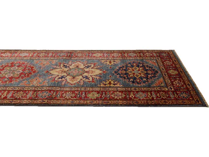 2' 7 x 10' 9 Hand Knotted Kazak Runner Rug