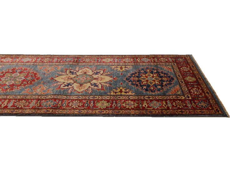 Detail image of 2' 7 x 10' 9 Hand Knotted Kazak Runner Rug