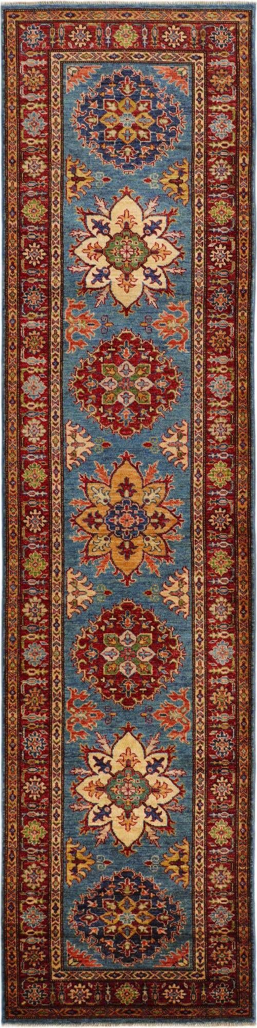 2' 7 x 10' 9 Hand Knotted Kazak Runner Rug
