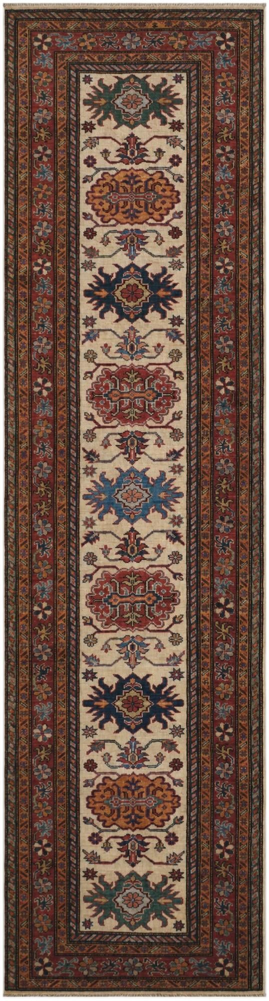 2' 8 x 10' 1 Hand Knotted Kazak Runner Rug