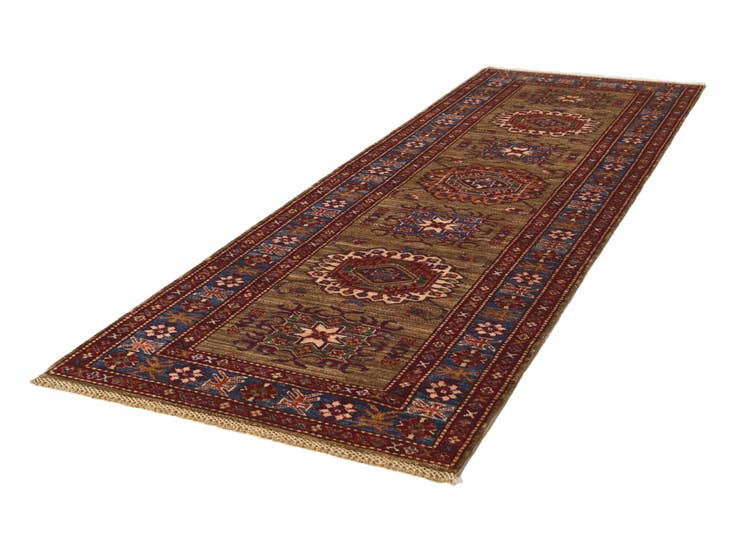 Detail image of 2' 11 x 9' 1 Hand Knotted Kazak Runner Rug