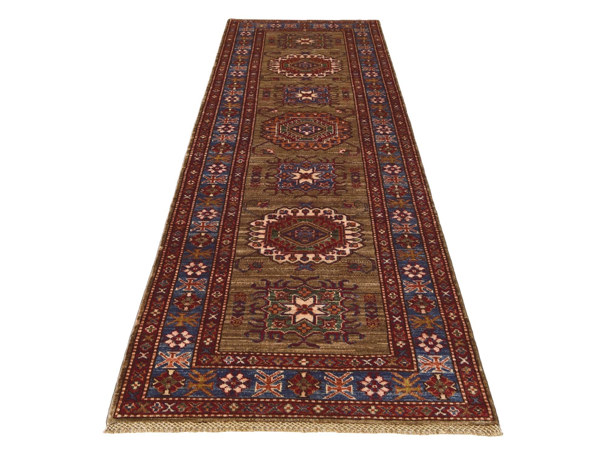 2' 11 x 9' 1 Hand Knotted Kazak Runner Rug
