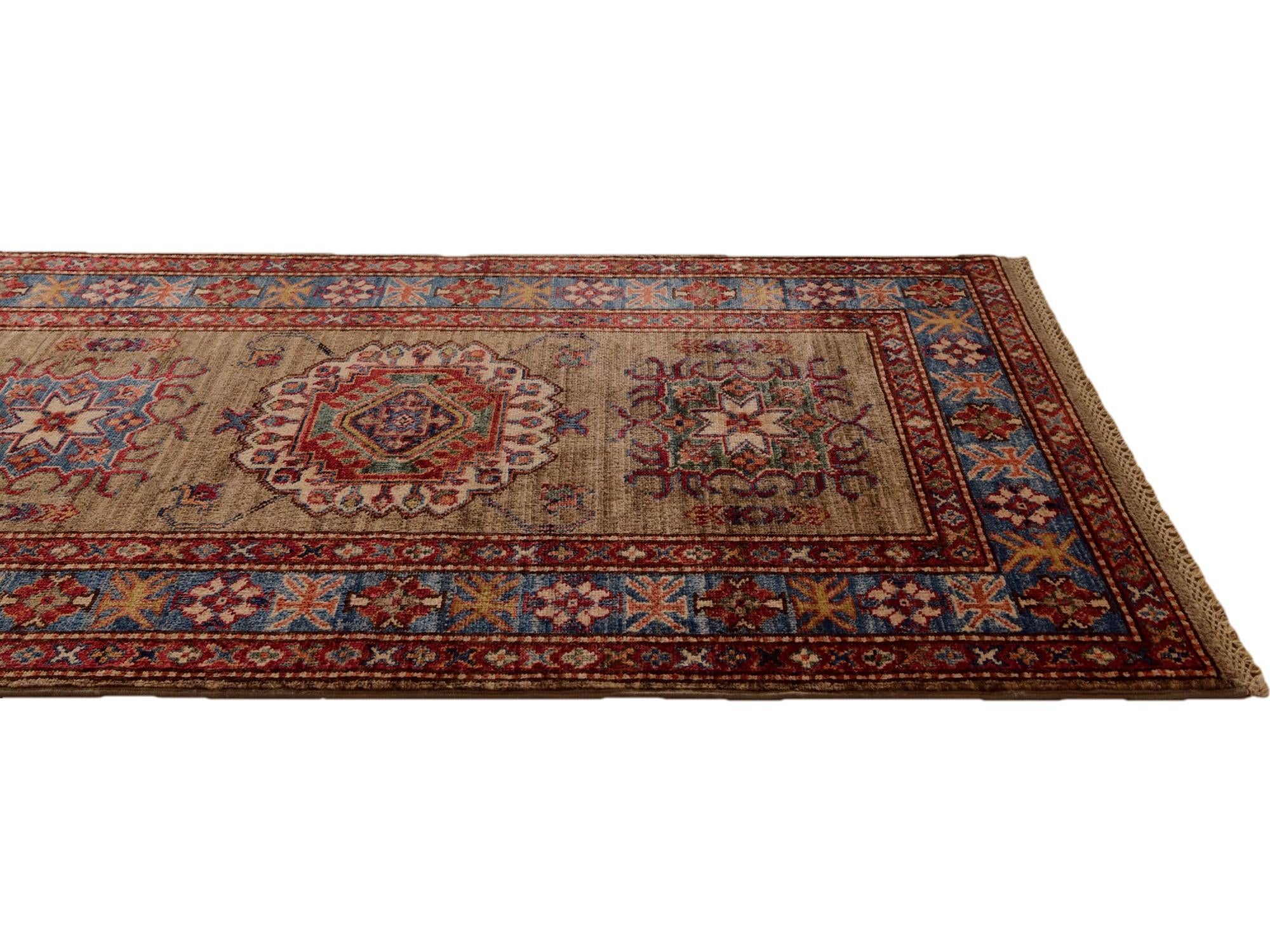 2' 11 x 9' 1 Hand Knotted Kazak Runner Rug