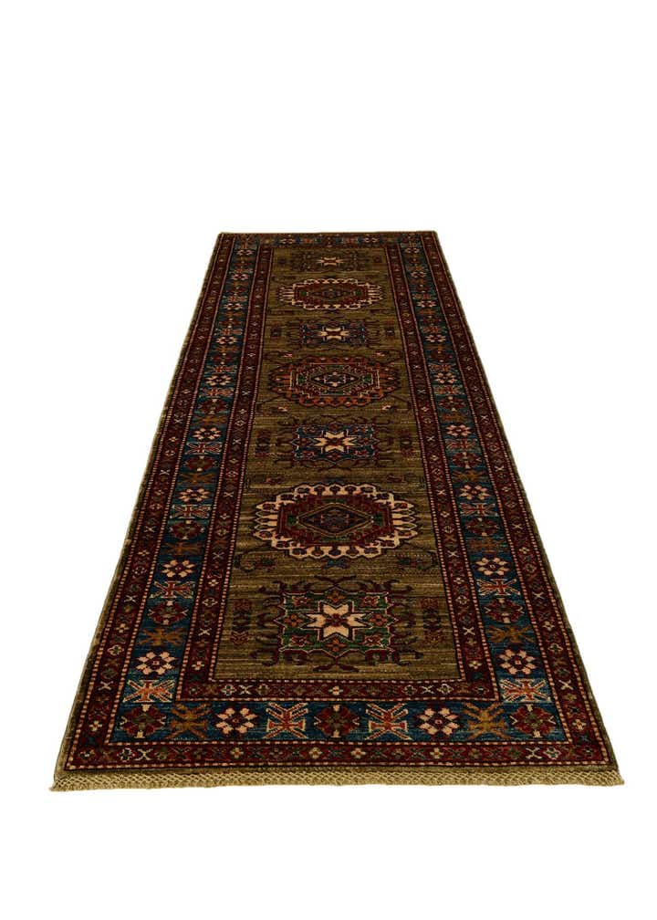2' 11 x 9' 1 Hand Knotted Kazak Runner Rug