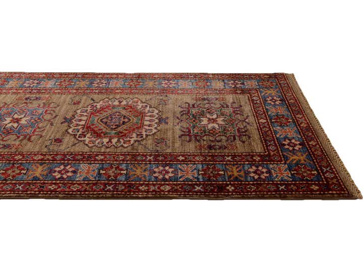 2' 11 x 9' 1 Hand Knotted Kazak Runner Rug