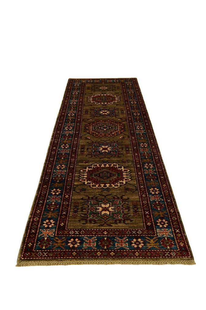 2' 11 x 9' 1 Hand Knotted Kazak Runner Rug