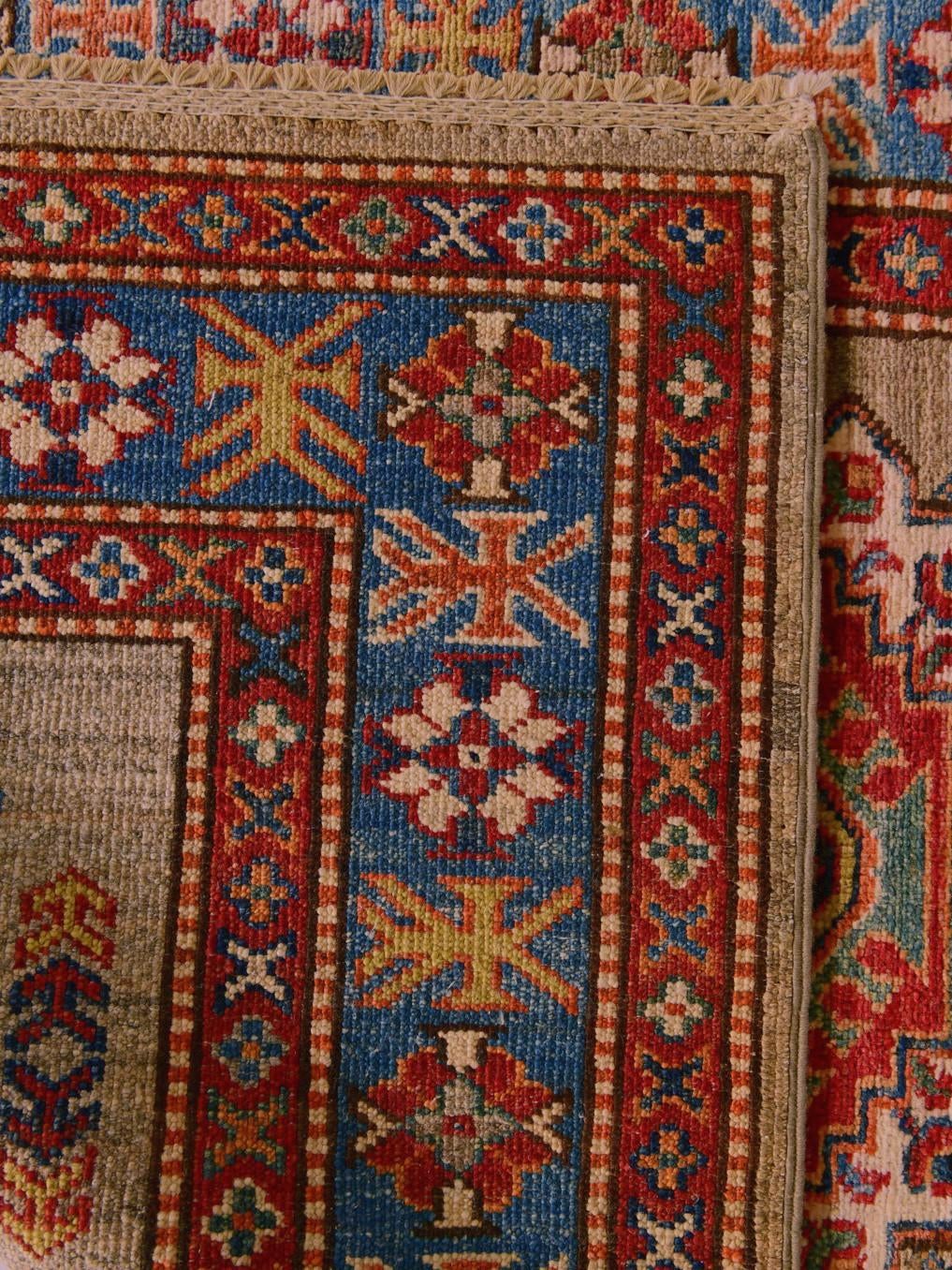 90cm x 275cm Hand Knotted Kazak Runner Rug
