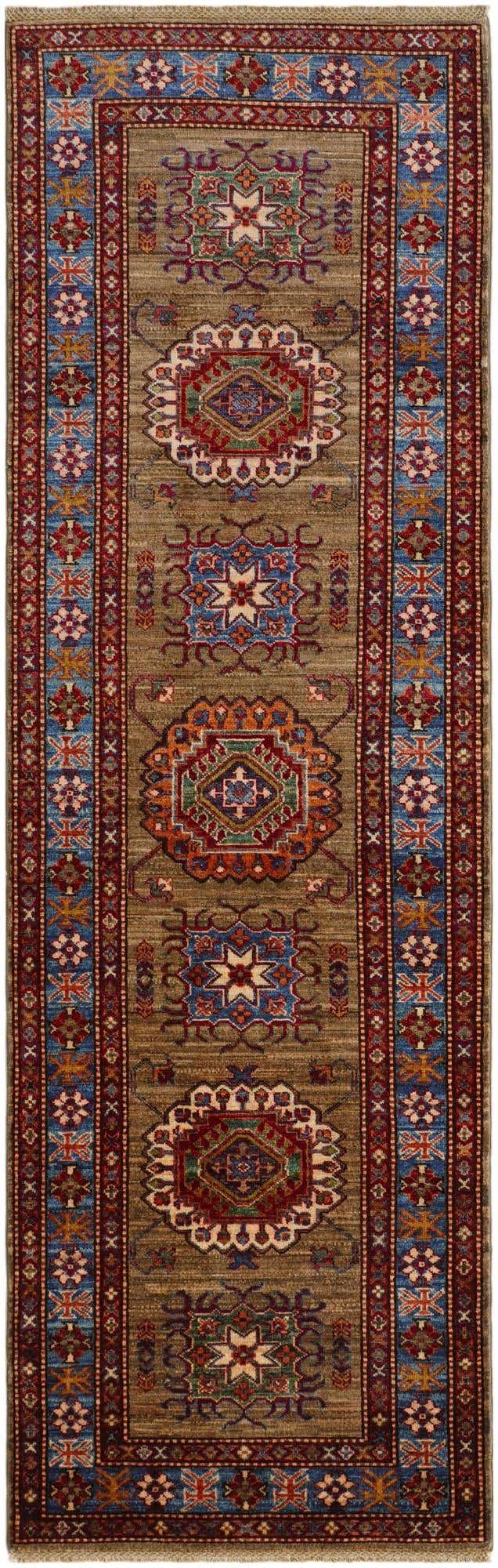 2' 11 x 9' 1 Hand Knotted Kazak Runner Rug