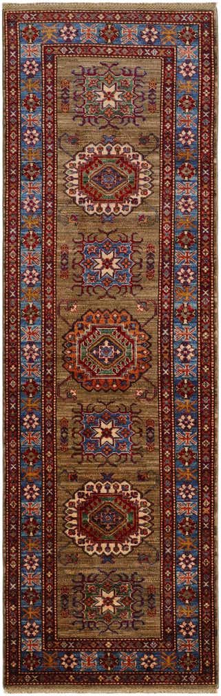 2' 11 x 9' 1 Hand Knotted Kazak Runner Rug
