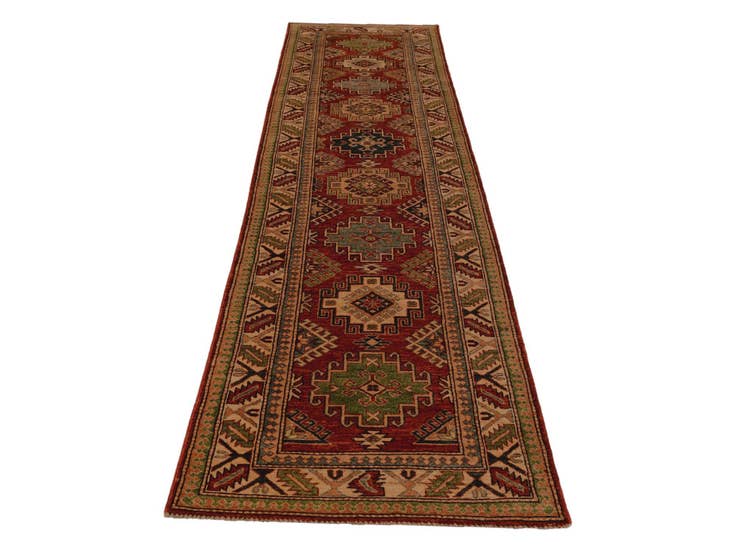 Detail image of 80cm x 320cm Hand Knotted Kazak Runner Rug