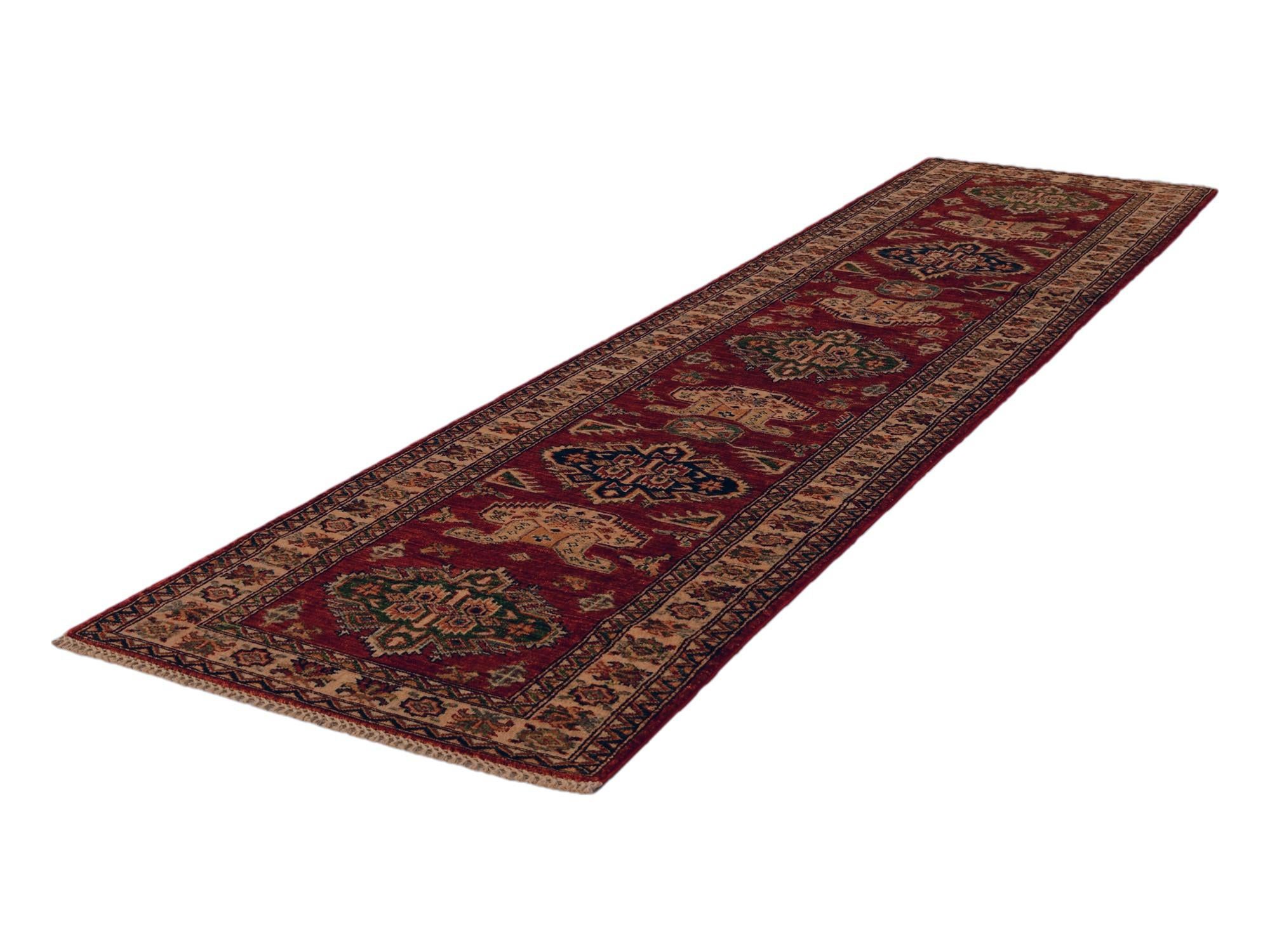 2' 5 x 10' Hand Knotted Kazak Runner Rug