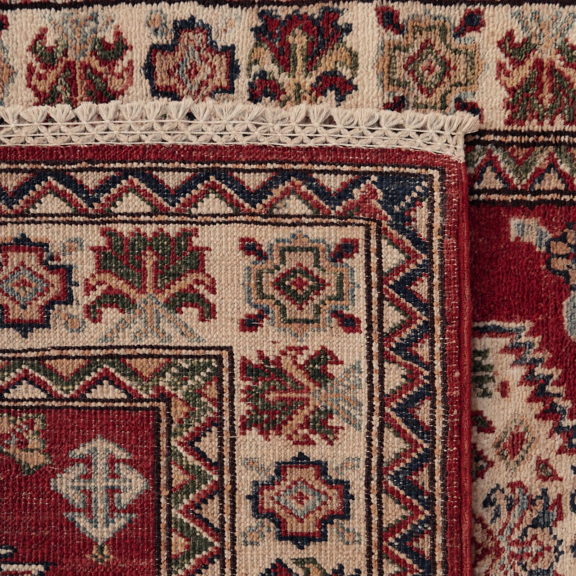 75cm x 305cm Handgeknüpft Kazak Läufer Teppich