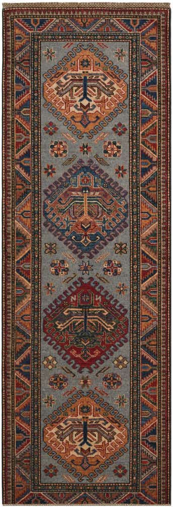 2' 7 x 7' 7 Hand Knotted Kazak Runner Rug