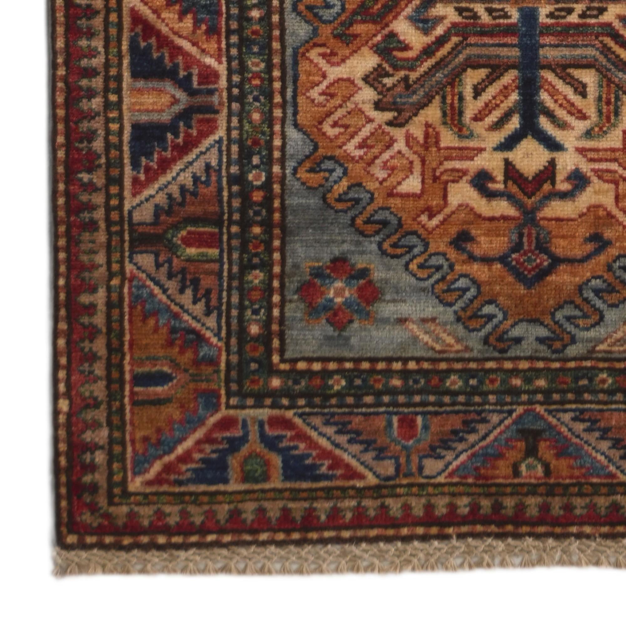 2' 6 x 7' 7 Hand Knotted Kazak Runner Rug