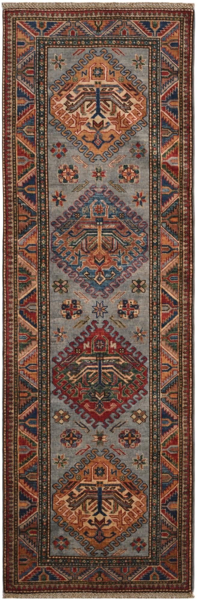 2' 6 x 7' 7 Hand Knotted Kazak Runner Rug