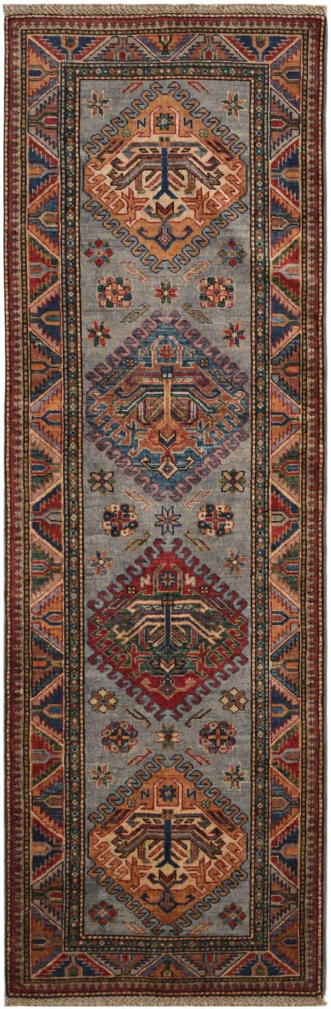 2' 6 x 7' 7 Hand Knotted Kazak Runner Rug