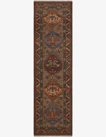 2' 9 x 9' 1 Hand Knotted Kazak Runner Rug