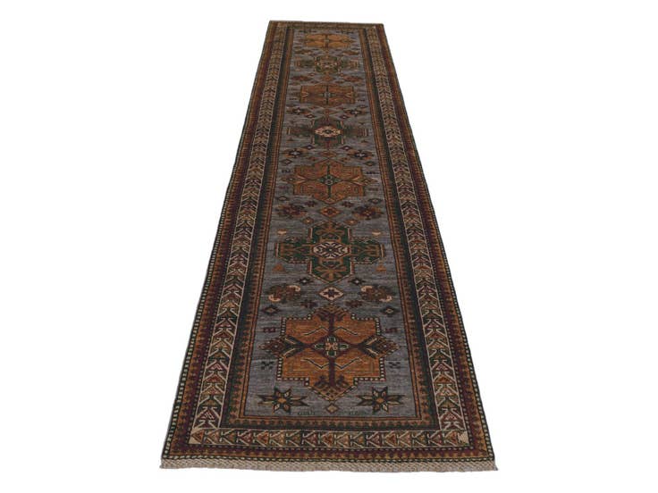 Detail image of 2' 9 x 9' 11 Hand Knotted Kazak Runner Rug